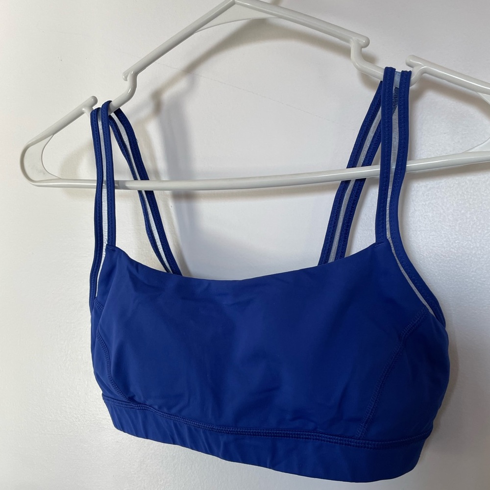 Blue Lululemon sports bra